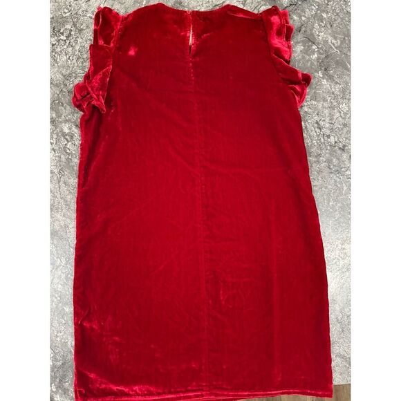 Chelsea & Violet Womens Velvet Flutter Sleeve Mini Dress Red NWT Sz M - Picture 8 of 14